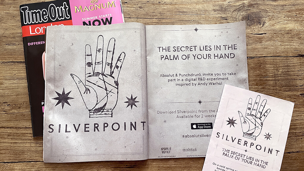 Silverpoint adverts created for Time Out magazine
