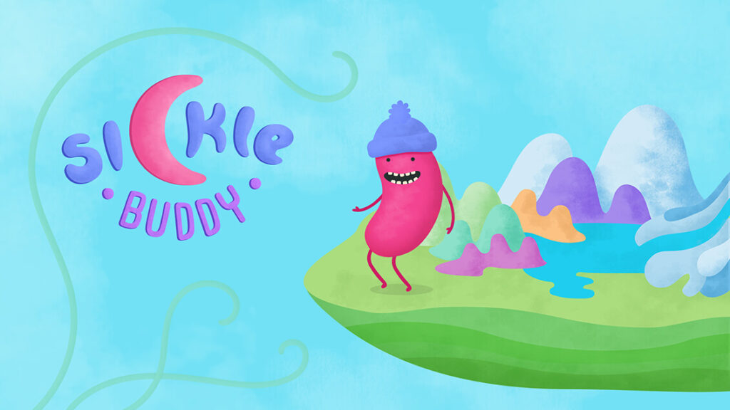 Scene from colourful Sickle Buddy App